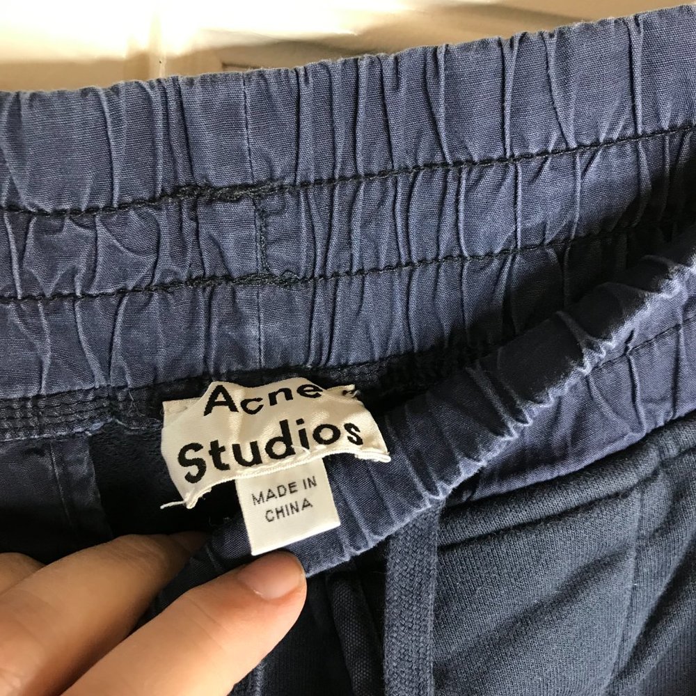 Acne Studios Mens Johna Pus15 Jogger Pants Blue ~ Size S - Picture 7 of 8